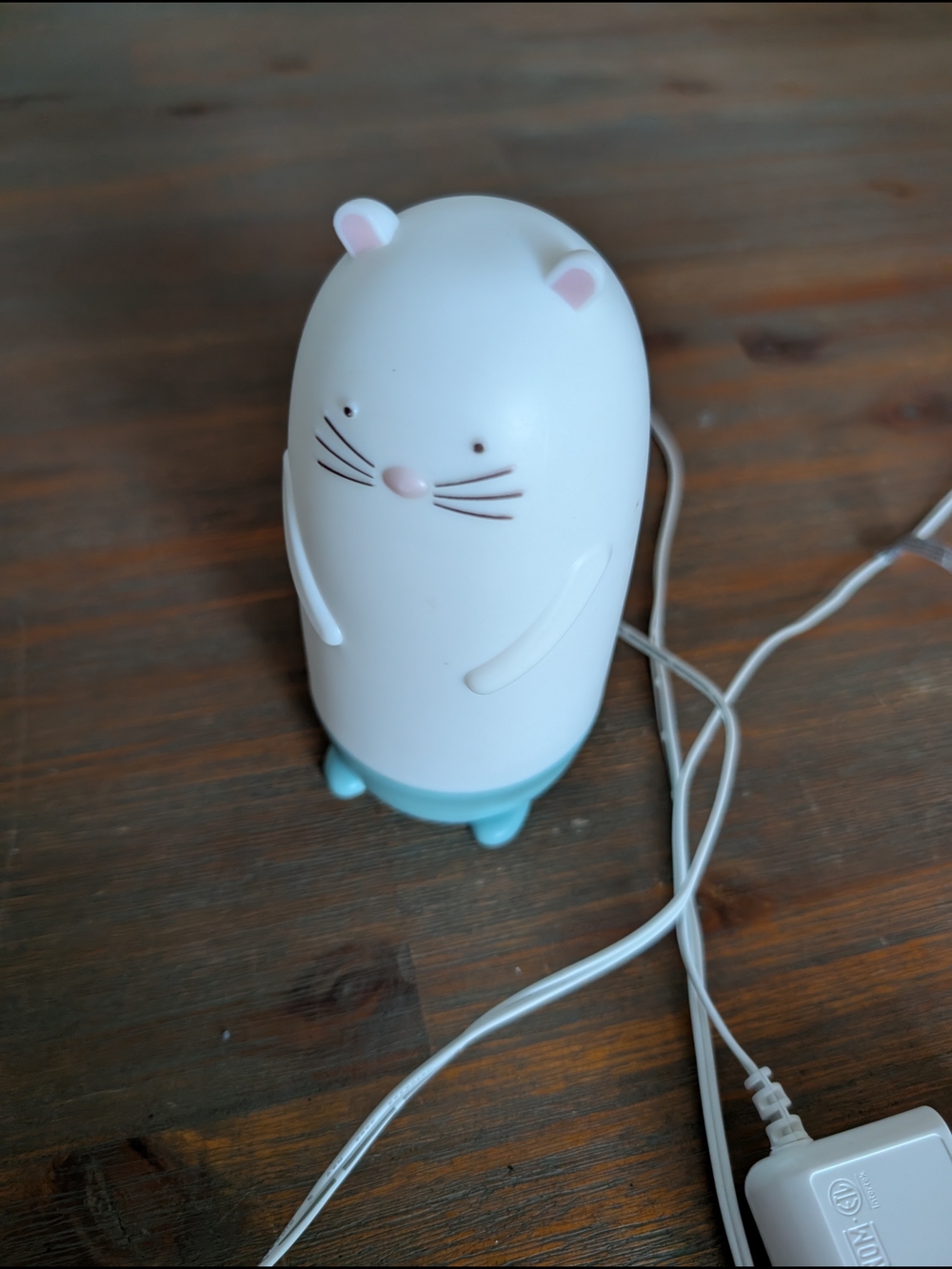 IKEA White and Light Blue Kids Night Light - Cat Design